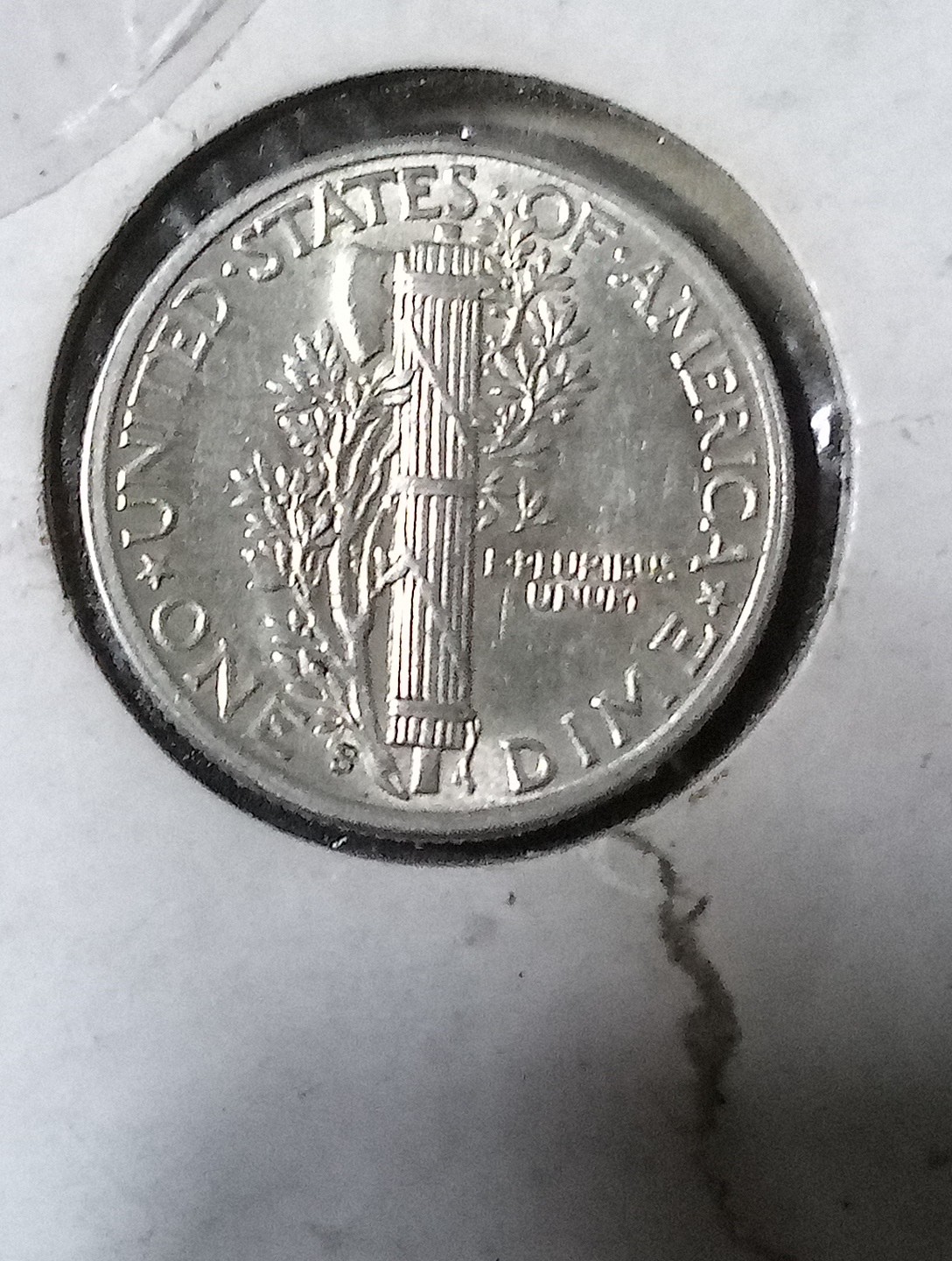 1944 S Mercury Dime Error "In Cod We Trust " Full Bands