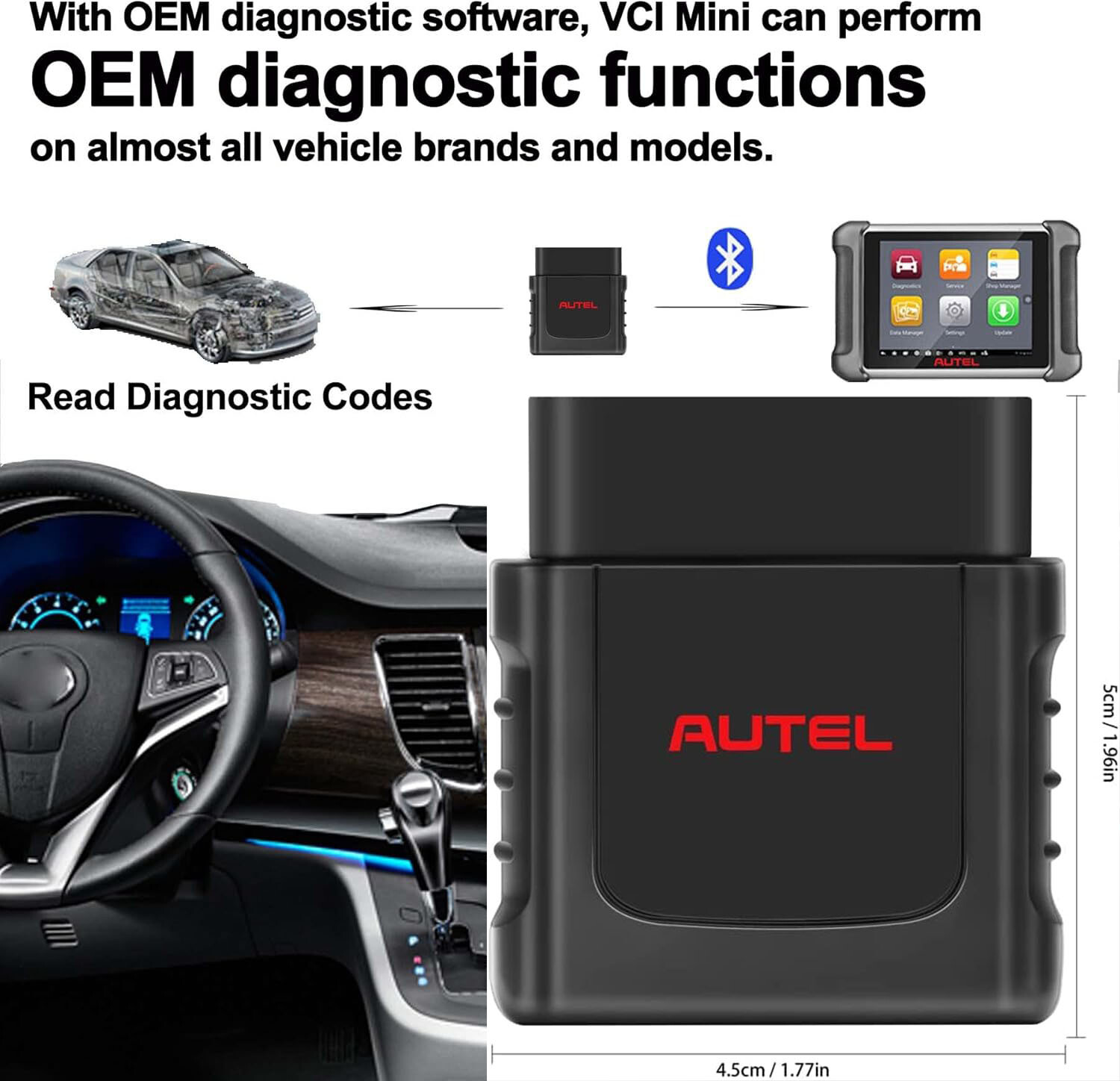 Autel MaxiVCI Mini Bluetooth VCI Mini Diagnostic Interface Wireless Connector