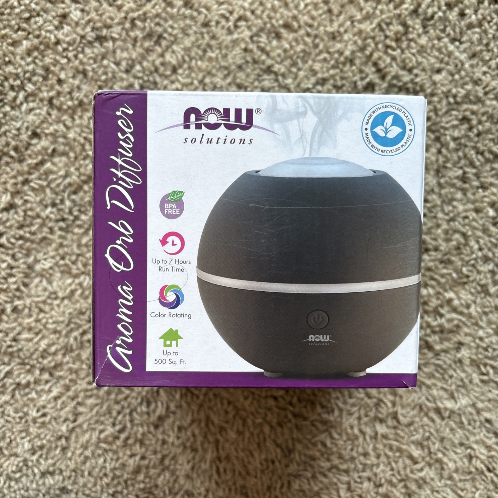 NOW  Solutions Aroma Orb Diffuser - Color Rotating 7, Hour Run Time, BPA Free