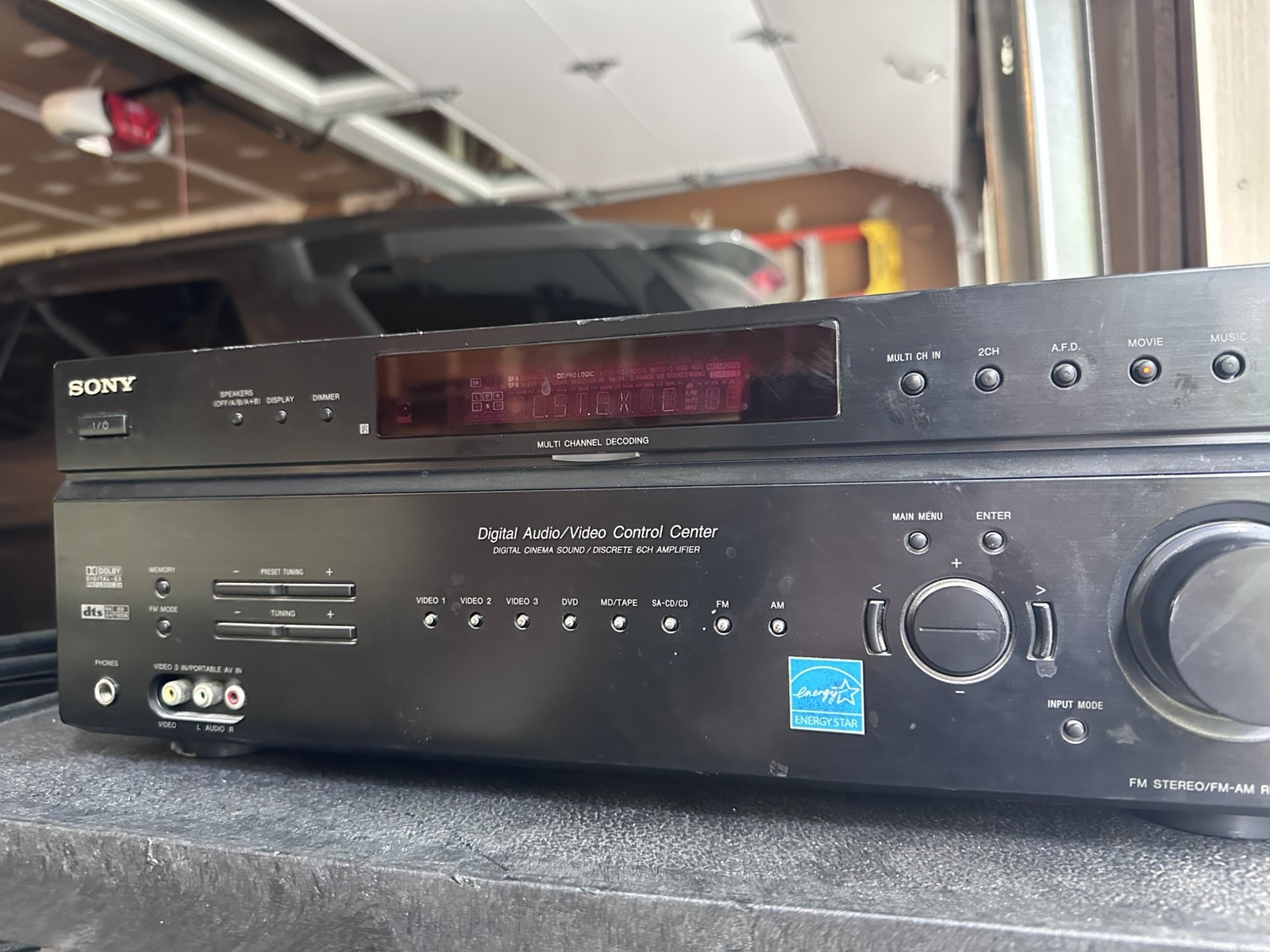 Sony STR-DE598 6.1 Channel Surround Sound AM FM AV Receiver Tested Works