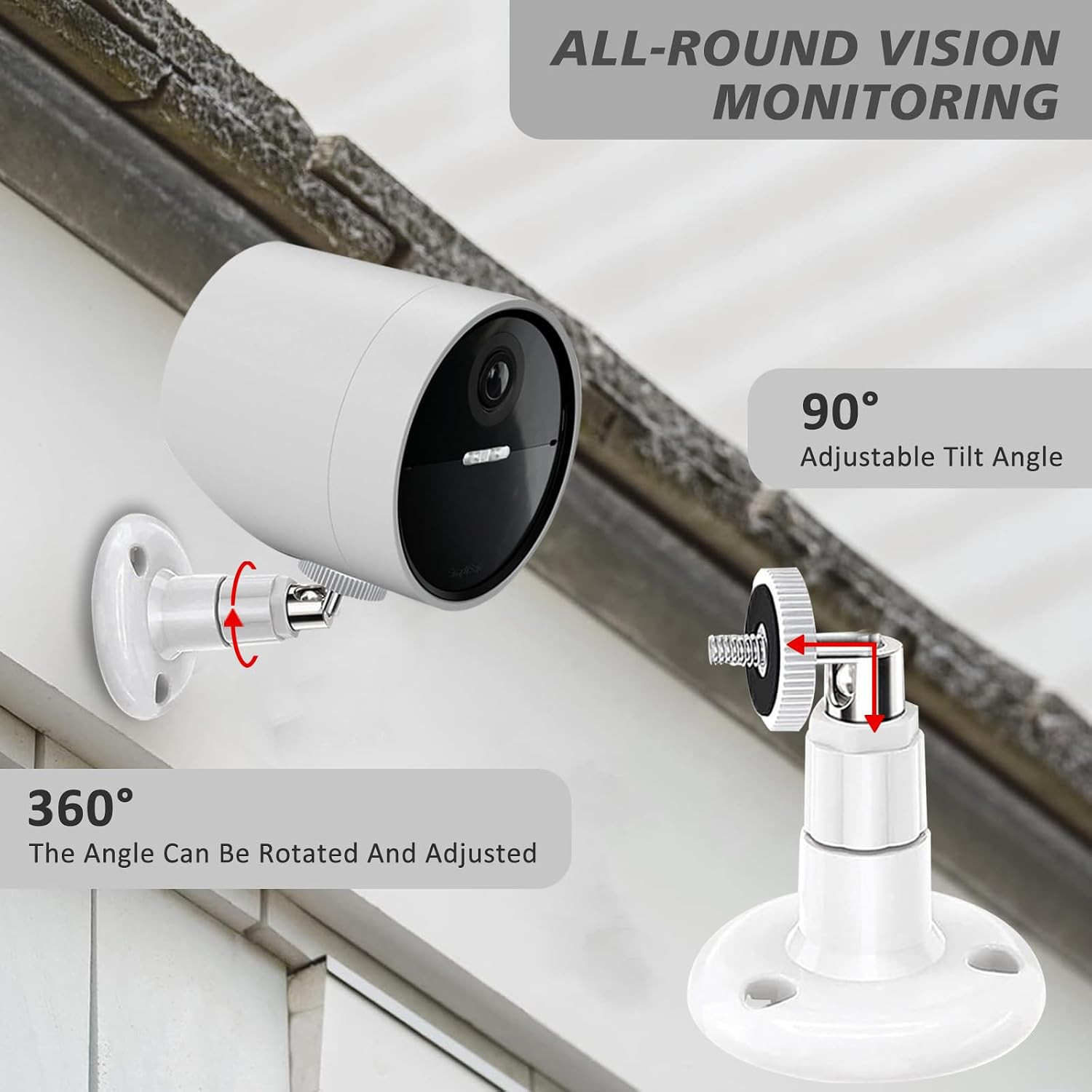 2 Pack Wall Mount Compatible with Simplisafe Outdoor Security Camera, 360° Ro...