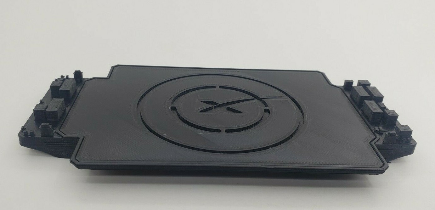 3D Printed SpaceX Drone Barge Landing Platform Ship Black PLA Plastic