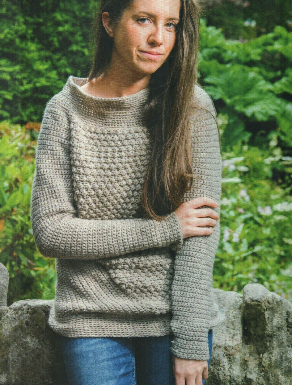 ACUTE SWEATER 4 SIZES WOMEN'S CROCHET PATTERN INSTRUCTIONS