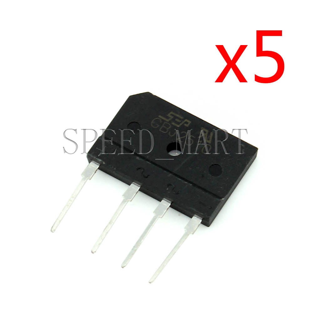 5 pcs GBJ2510 Bridge Rectifier Gleichrichter 1000V AC change DC 25A GBJ-2510