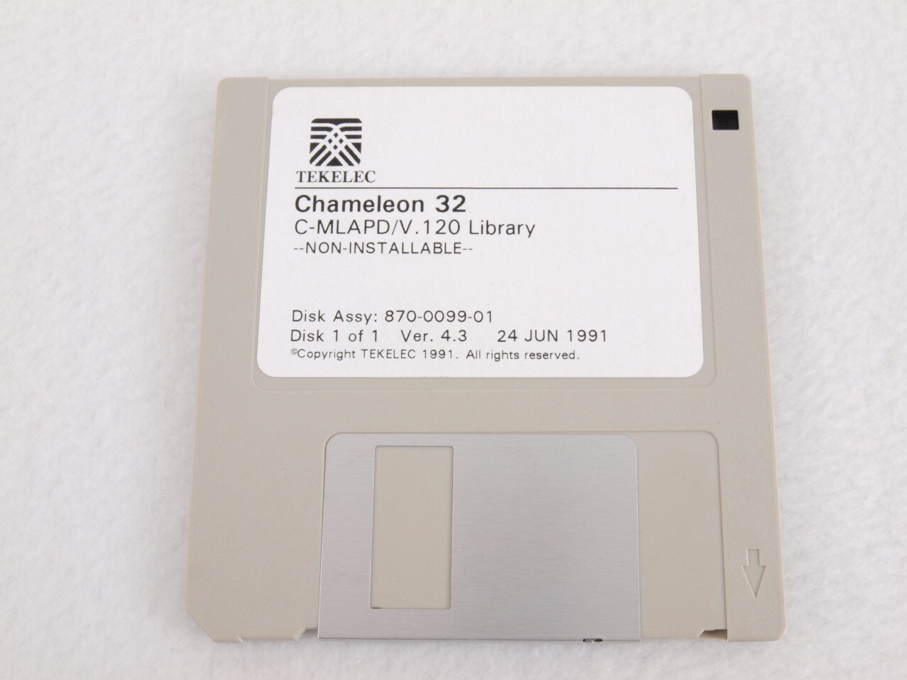 Tekelec Chameleon 32 C-MLAPD Library Disk Ver 4.3 UNTESTED 870-0099-01