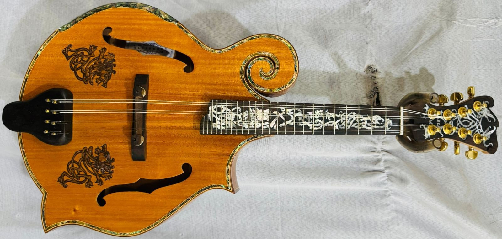 Blueberry Handmade Mandolin Celtic Motif  F-Style Motif Pre-Order 90 Days