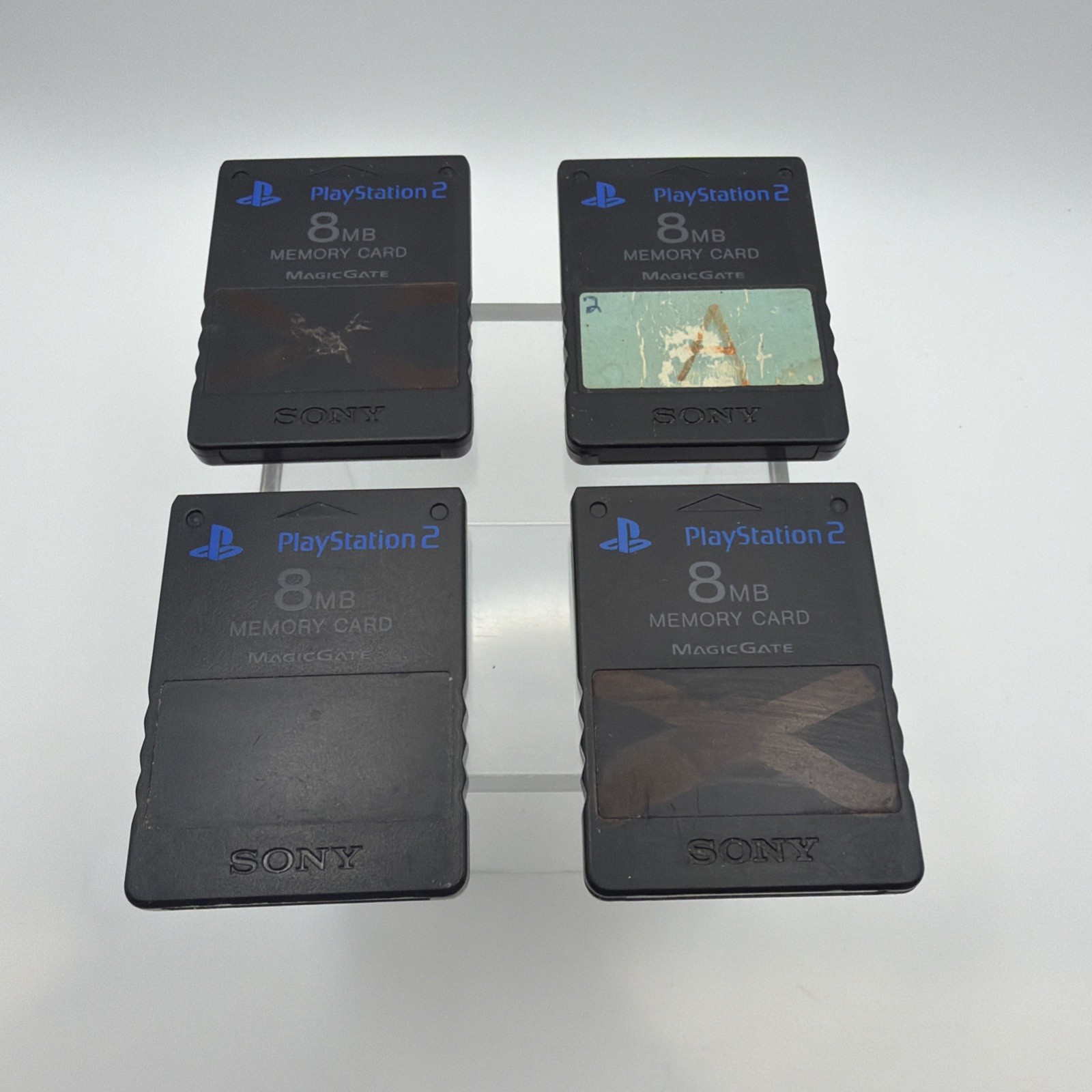 Official Genuine OEM Sony PlayStation 2  PS2 Memory Card SCPH 10020 Lot Of 4