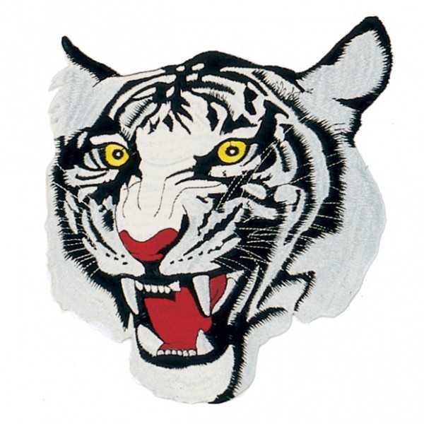 White Tiger Martial Arts Patch 2 Sizes - 4" & 10"