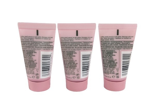 3 x Clinique All About Clean Rinse Off Foaming Cleanser - 1 oz / 30 ml Each