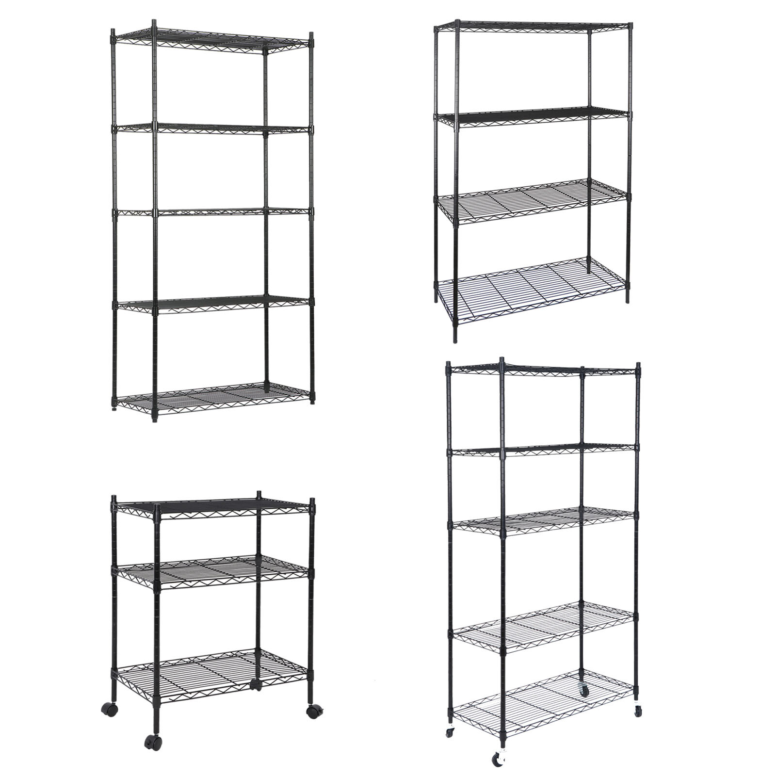 3/4/5 Tier Wire Storage Rack Shelving Storage Shelf for Kitchen Office