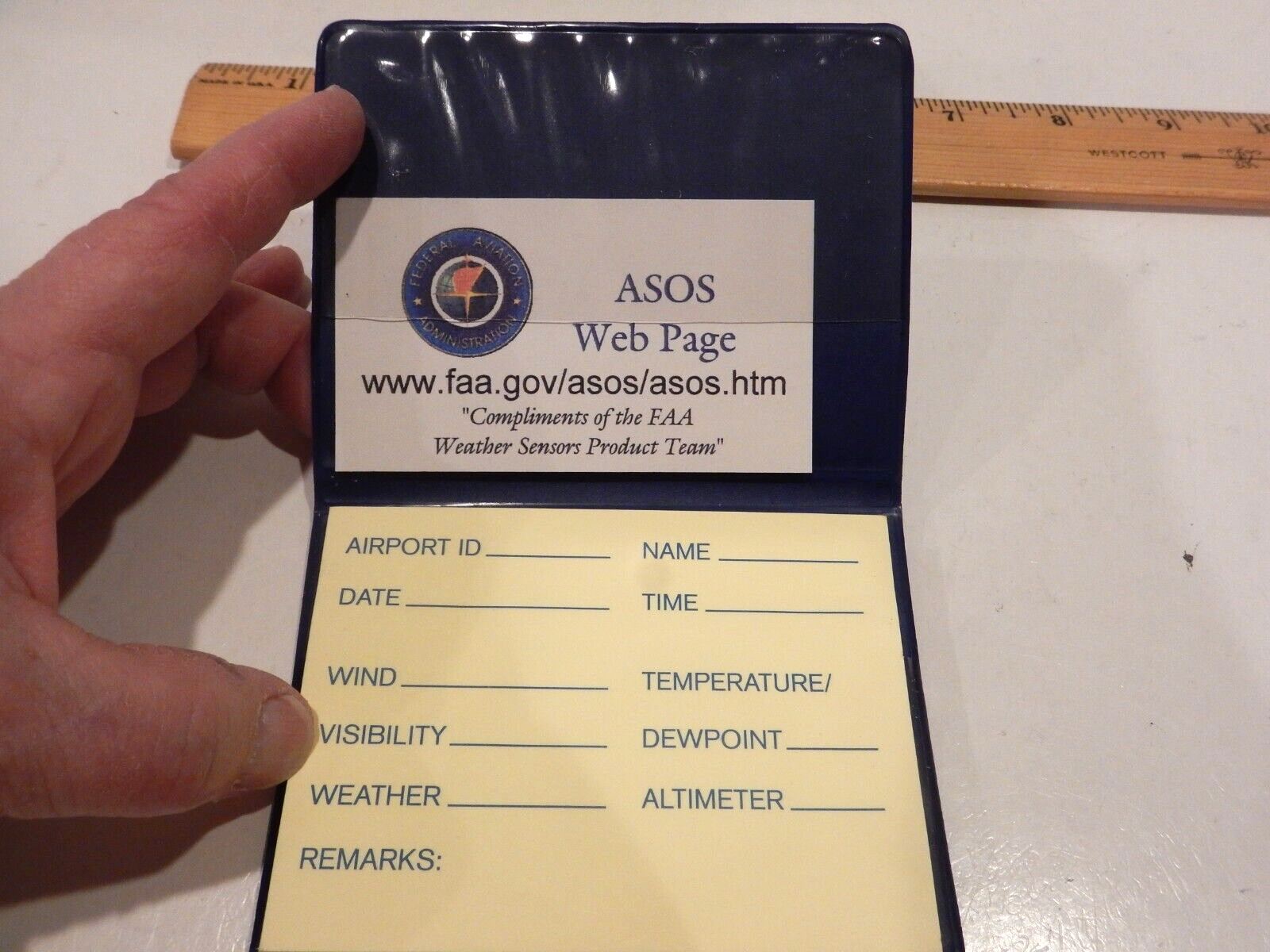 FAA Know " Weather " To Fly Notepad with Case Folder Small