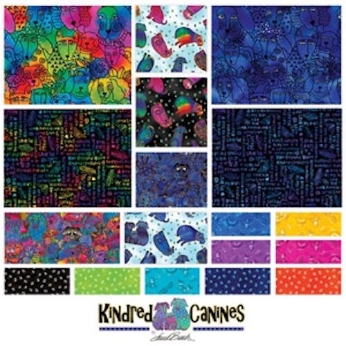 Laurel Burch***KINDRED CANINES*** LAYER CAKE ~ 42 Ten Inch Squares