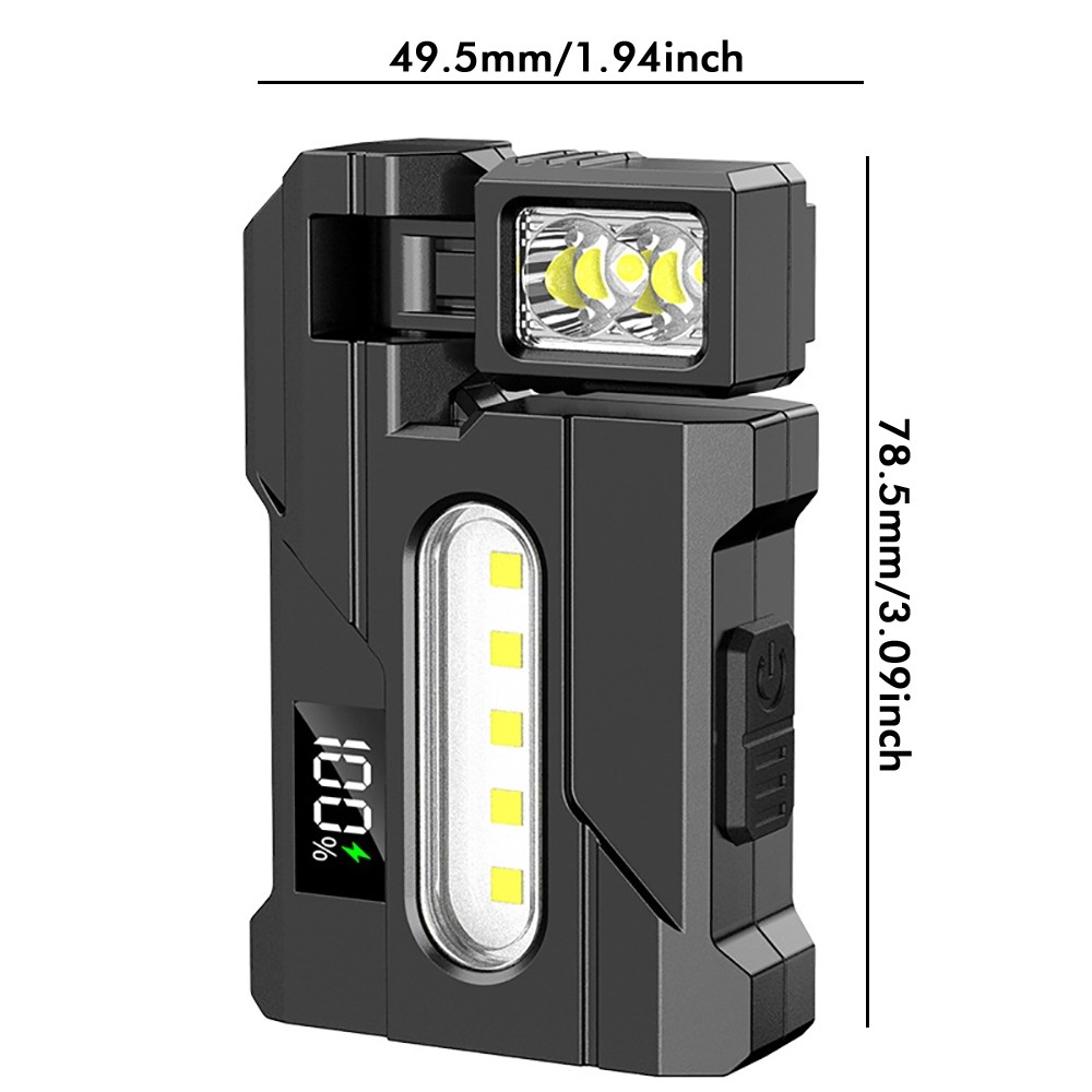 1-4x LED Work Light Car Mechanic USB Rechargeable Flashlight Torch Lamp Magnetic