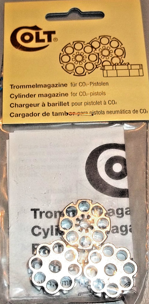 COLT 3-Pack of 8-Round Rotary Magazines for CO2 Air Pistols Made Germany - NEW
