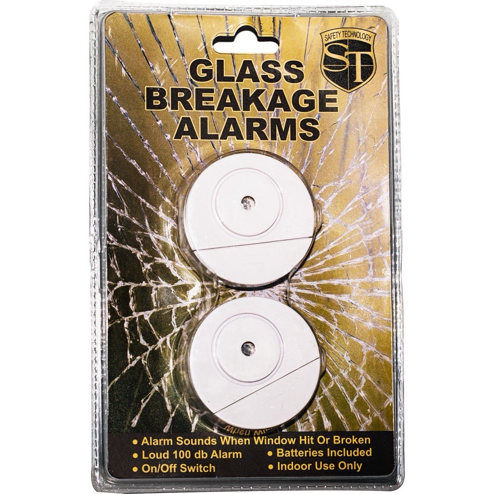 Safety Technology 100 dB Glass Breakage Alarm 2-Pack - ST-GLASS