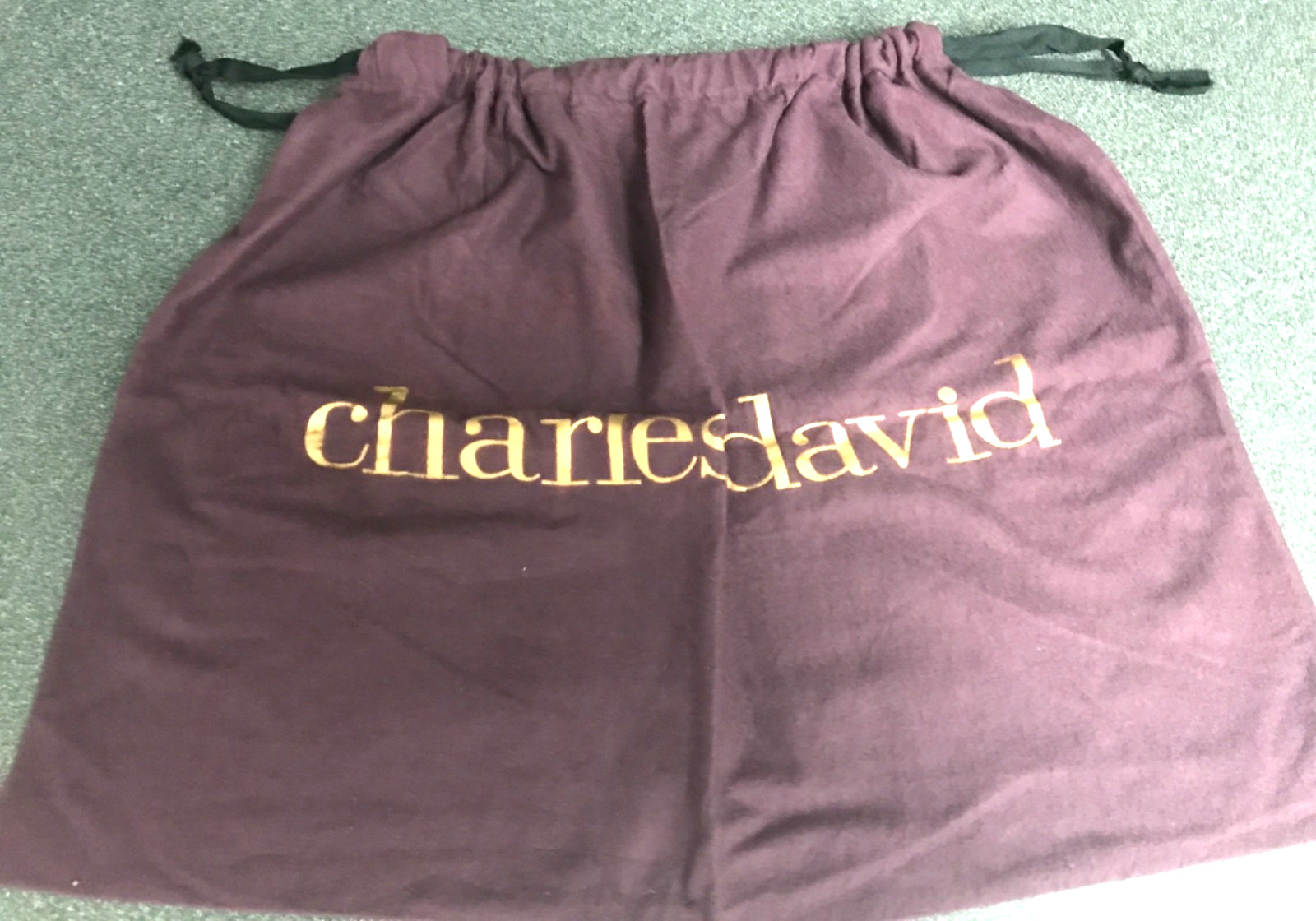 Charles David Purple Flannel Dustbag Travel Pouch Storage Case 27” by 22”