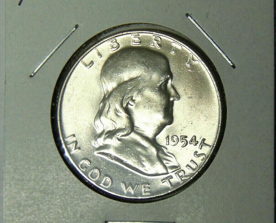 Choice BU 1954-D Franklin Silver Half Dollar Uncirculated Denver Mint (51021)