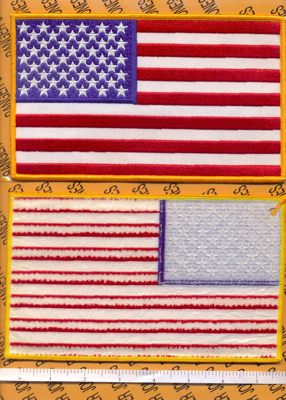 United States of America USA 8" inch color flag jacket patch m/e