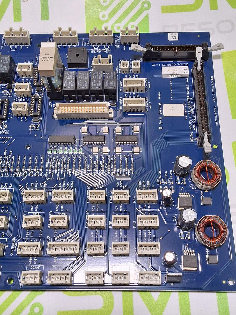 VITRONICS SOLTEC 3151910 MAIN INPUT OUTPUT RELAY BOARD ASSEMBLY