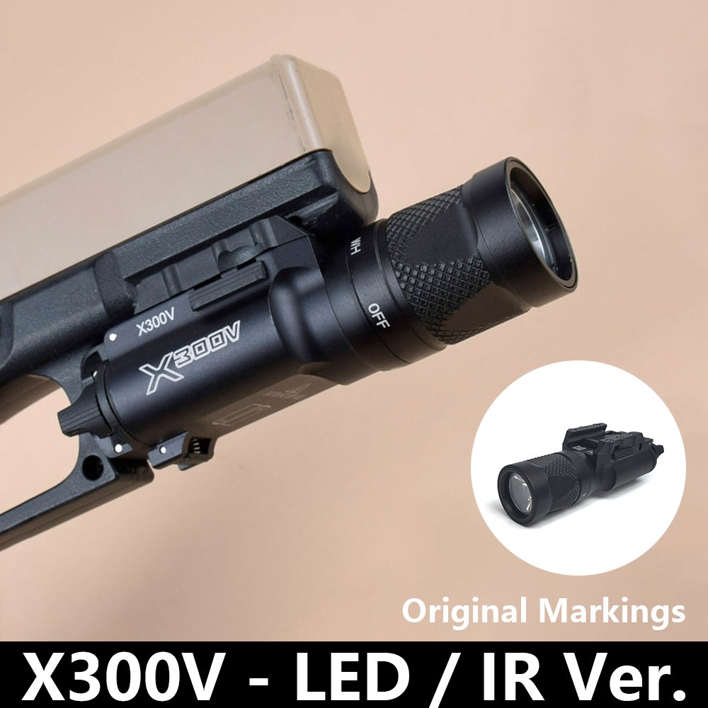 Tactical Weapon Mounted Flashlight X300V X300V-IR IR / LED Gun Light For Pistol