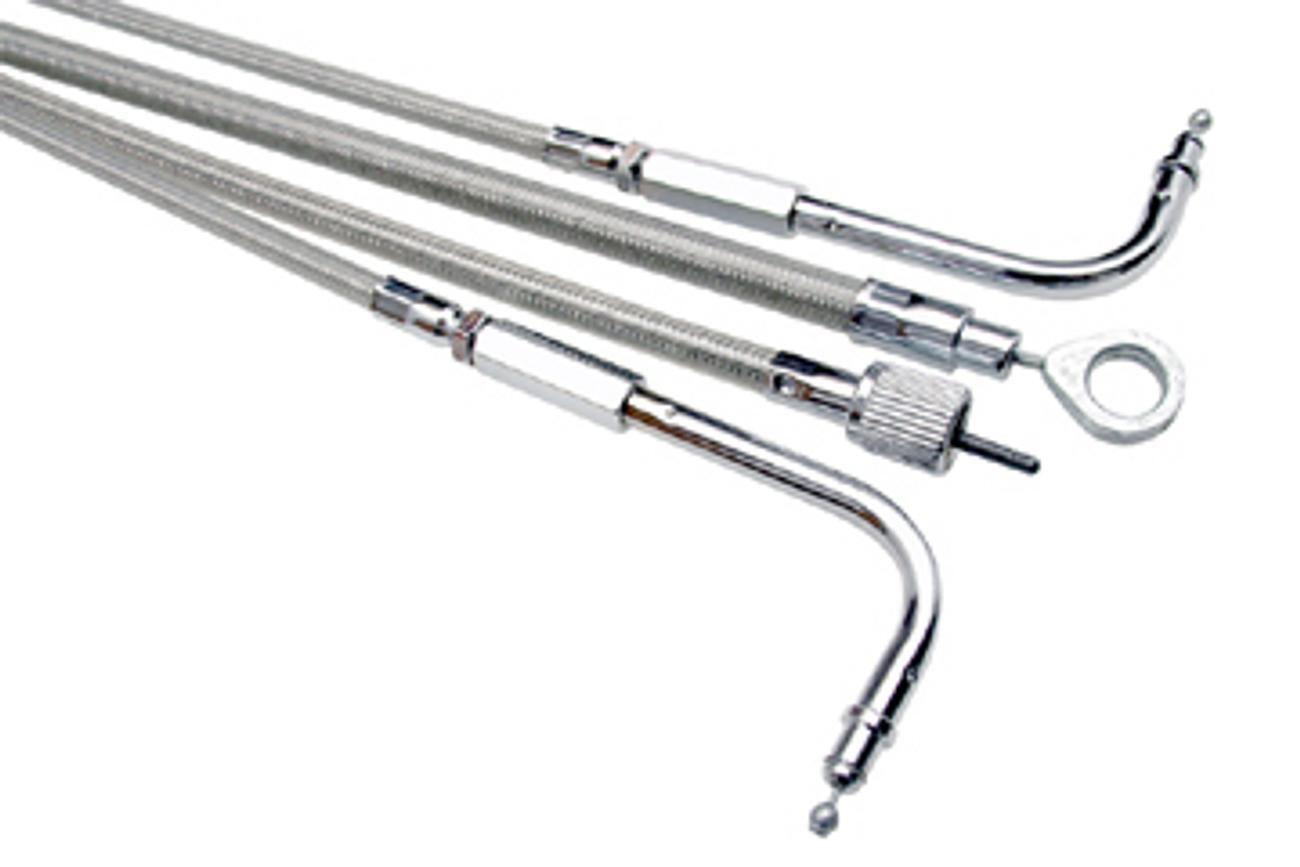 Motion Pro - 64-0265 - Armor Coat Stainless Steel Pull Throttle Cable (+12in.)