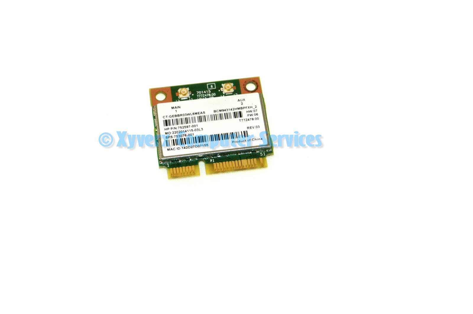 752597-001 753076-001  HP WIRELESS CARD STREAM 11-D 11-D010NR SERIES (CA73)
