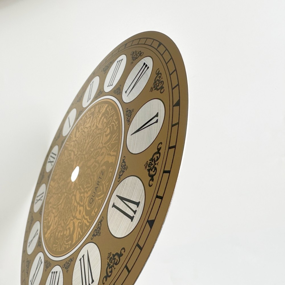 7 In Diameters 180mm Vintage Aluminium Metal Wall Clock-Dial Face Roman Numeral