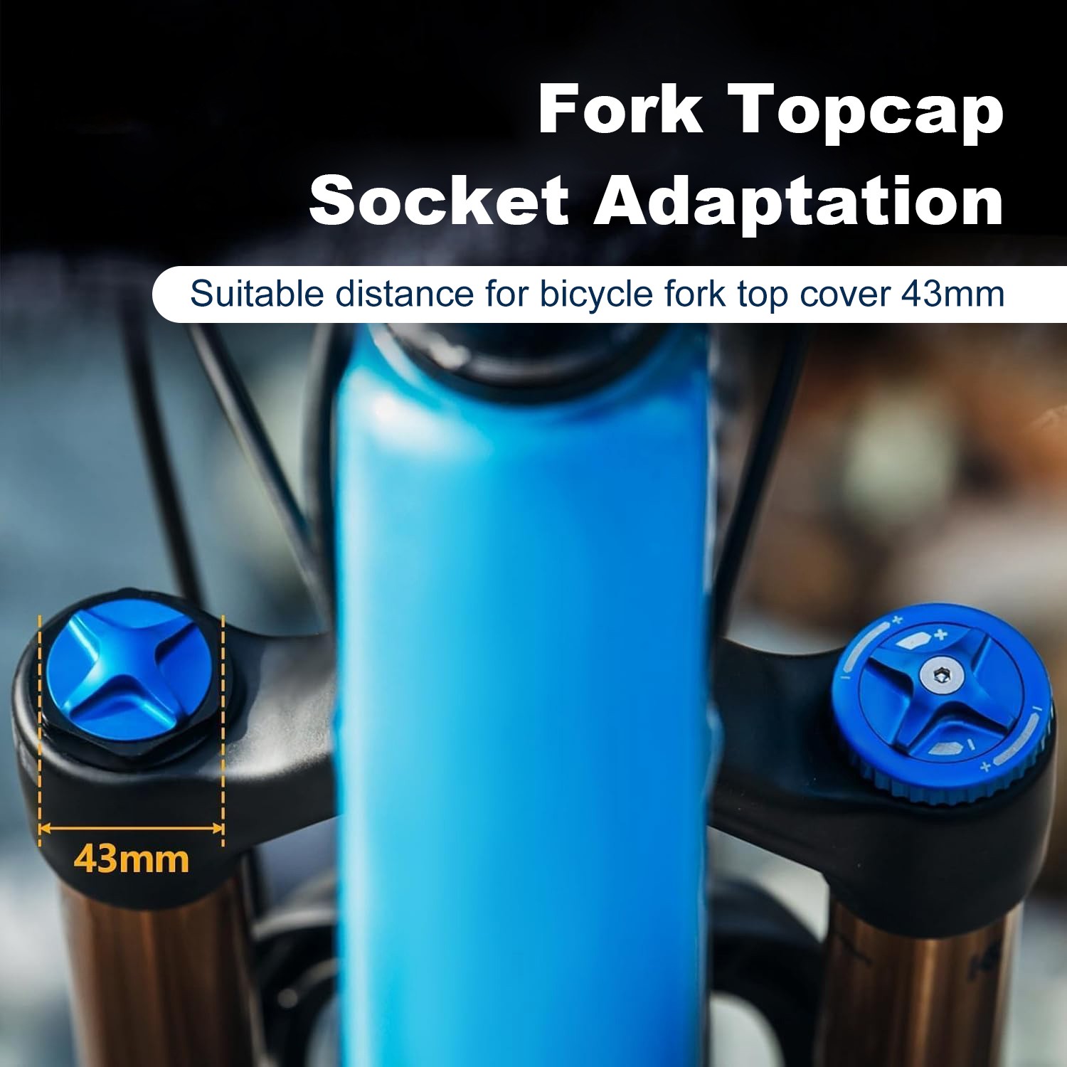 Fork Topcap Socket Orange 43mm 3/8 Drive Flat Socket for 43mm Bike & Motorcycle