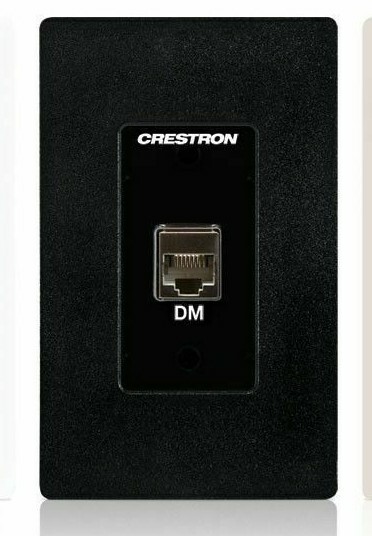 Crestron- MP-WP181-C-B White Media Presentation Wall Plate BLACK
