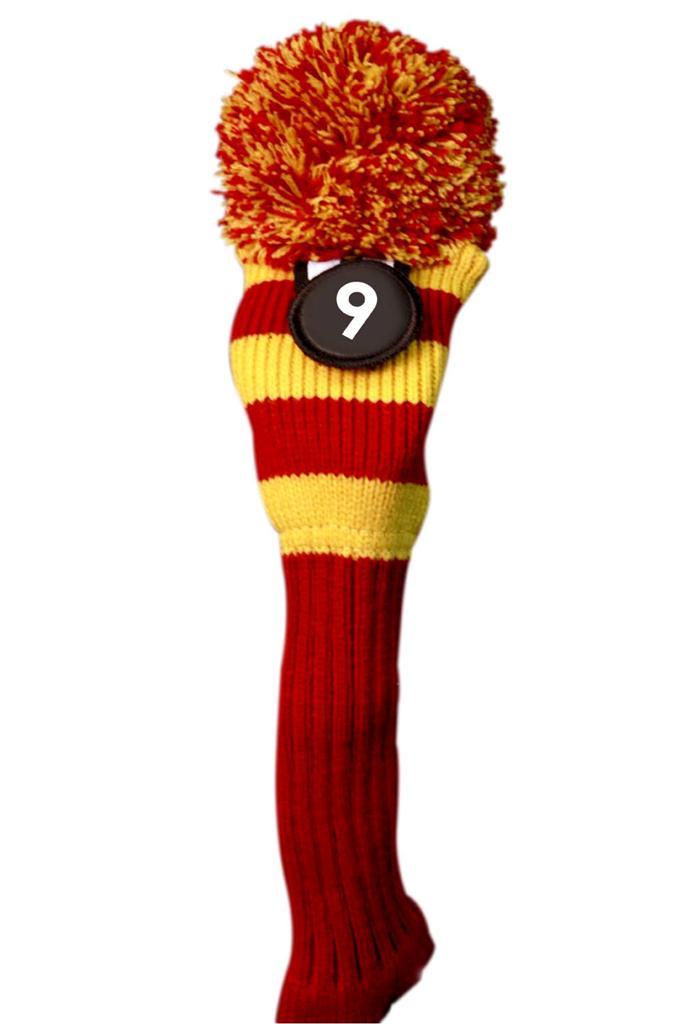 NEW RED YELLOW KNIT hybrid headcover # 9 Rescue UTILITY golf club Head cover