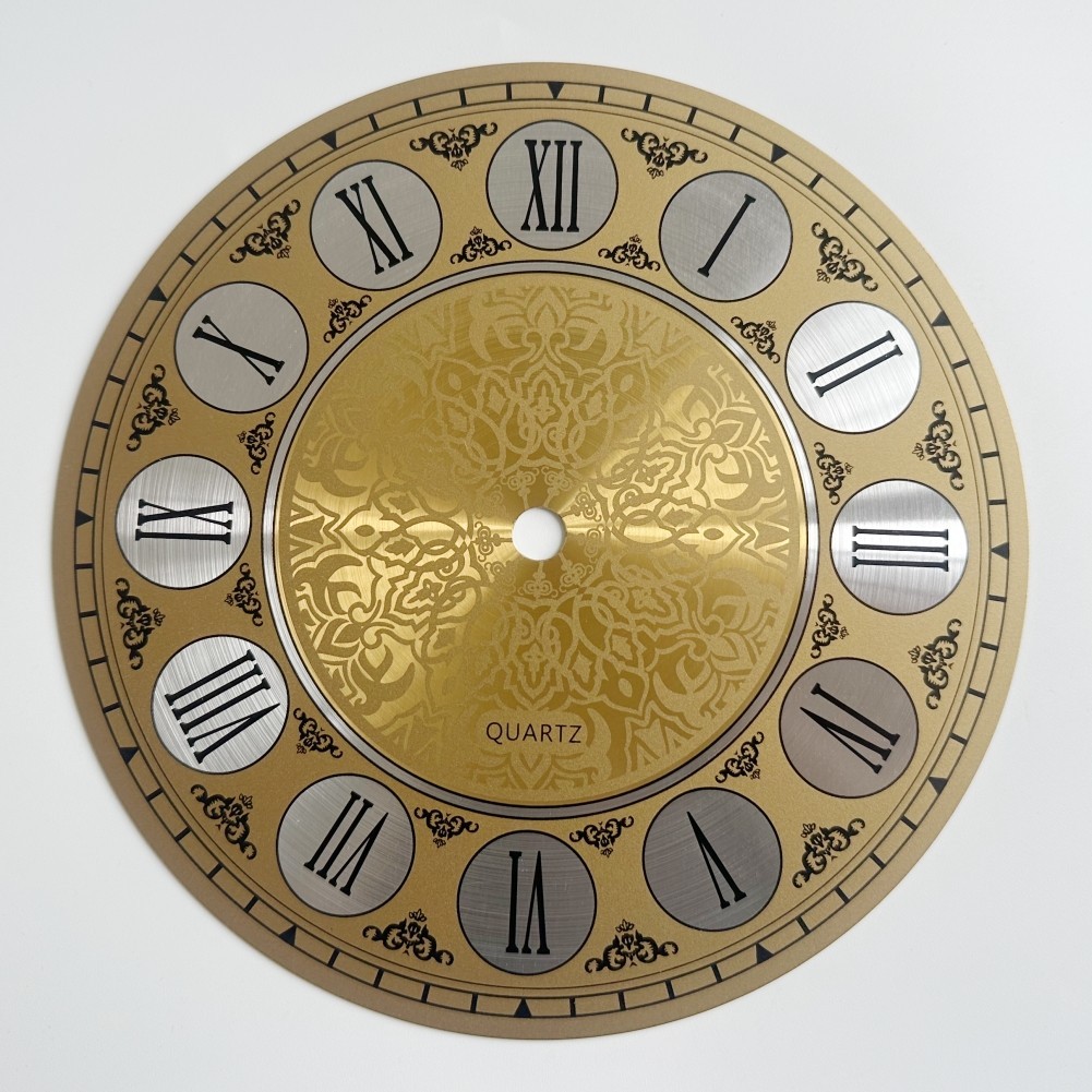 7 In Diameters 180mm Vintage Aluminium Metal Wall Clock-Dial Face Roman Numeral