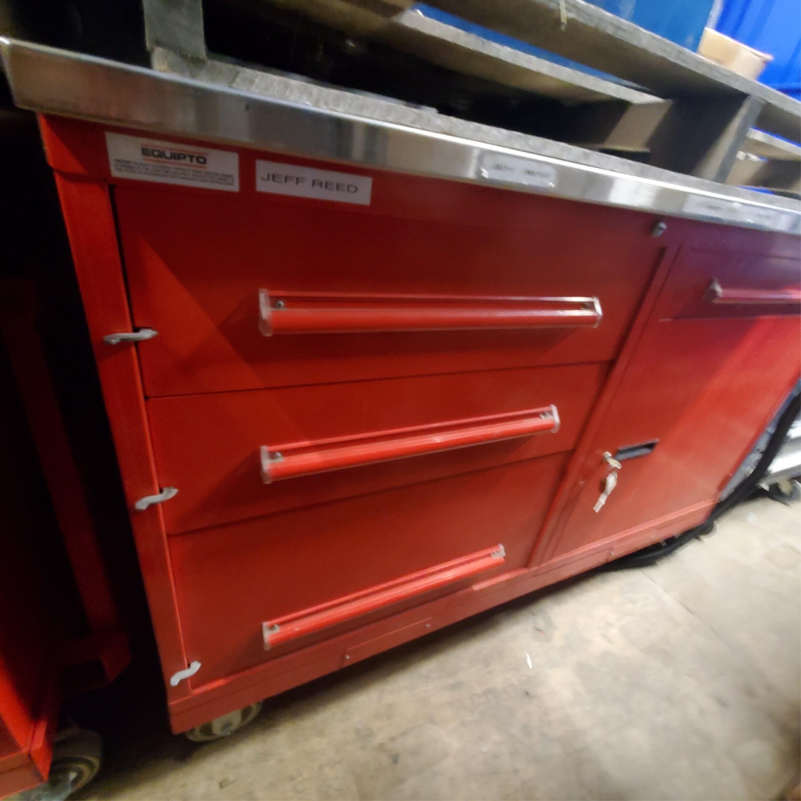 Equipto 5 Drawer Custom-Designed Red Modular Cabinet (12)