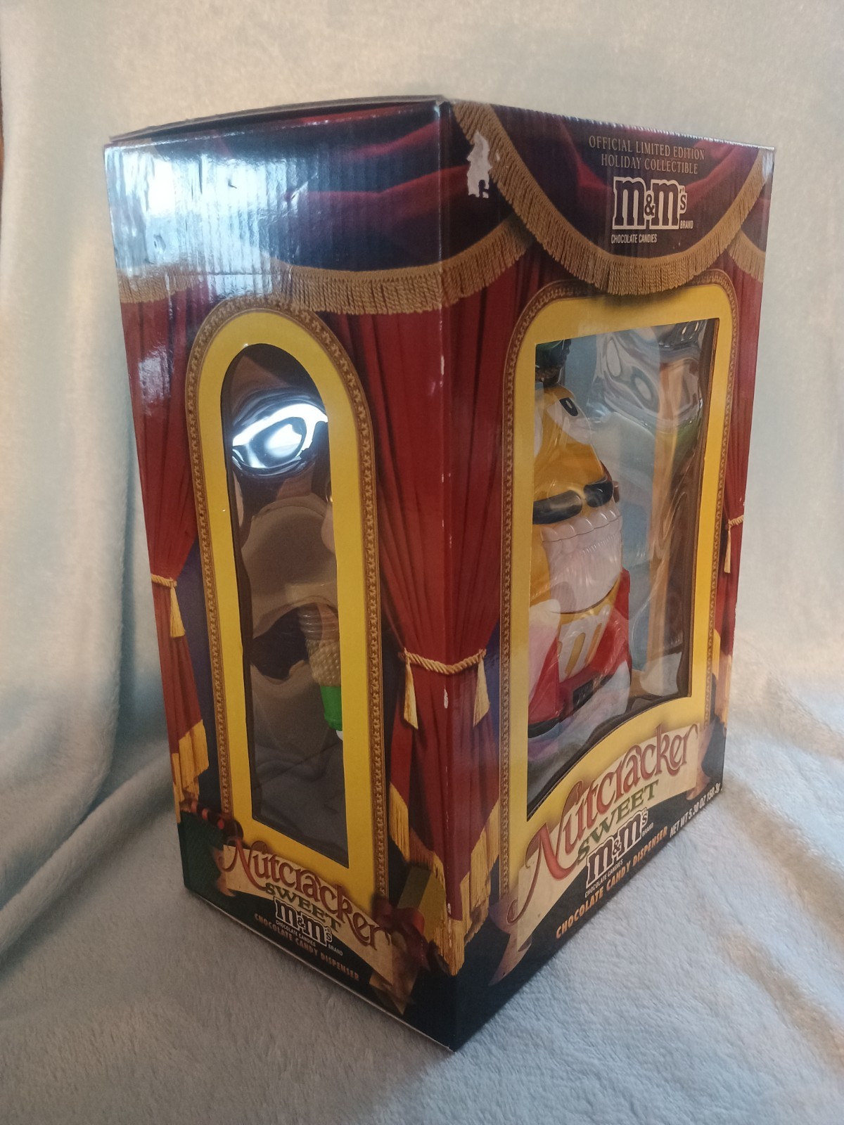 M&M Candy Nutcracker Yellow Can Dispenser With No Candy