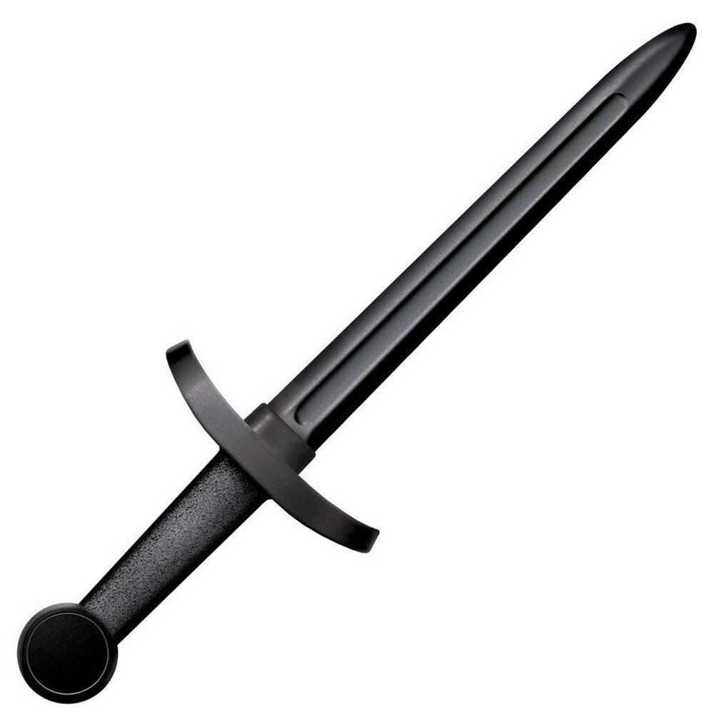 Cold Steel 20" Black Handle Unsharpened Blade Training Dagger Knife - 92BKD