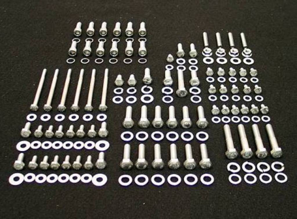 CHEVY ENGINE STAINLESS STEEL HEX BOLTS KIT 4.3L 262 V6 SCREW SET