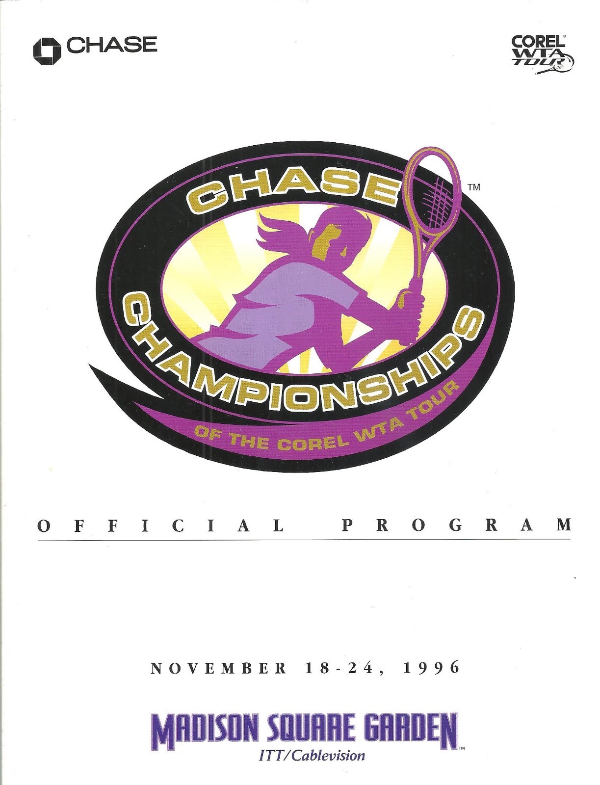 1996 Chase Championship of the Corel WTA Tour  Mnica Seles  Martina Hingas