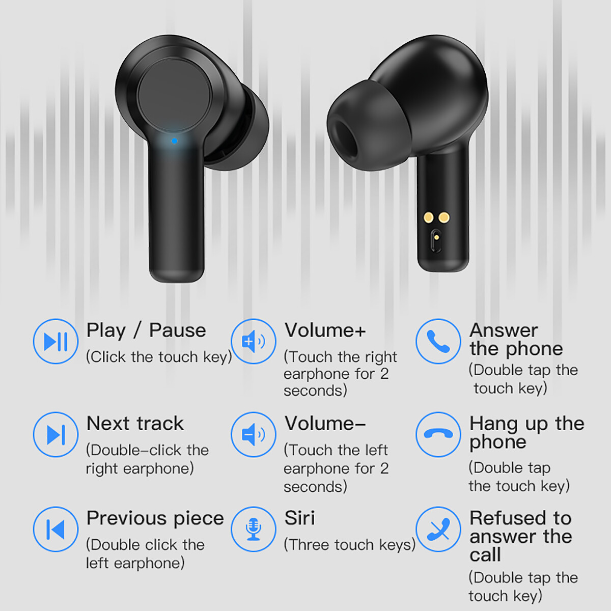 Bluetooth Earbuds Wireless Earphone Headset For OnePlus 10 Pro/OnePlus 9 Pro/9