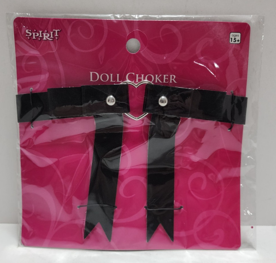 Spirit Halloween Doll Choker Black Necklace Costume Cosplay Brand New