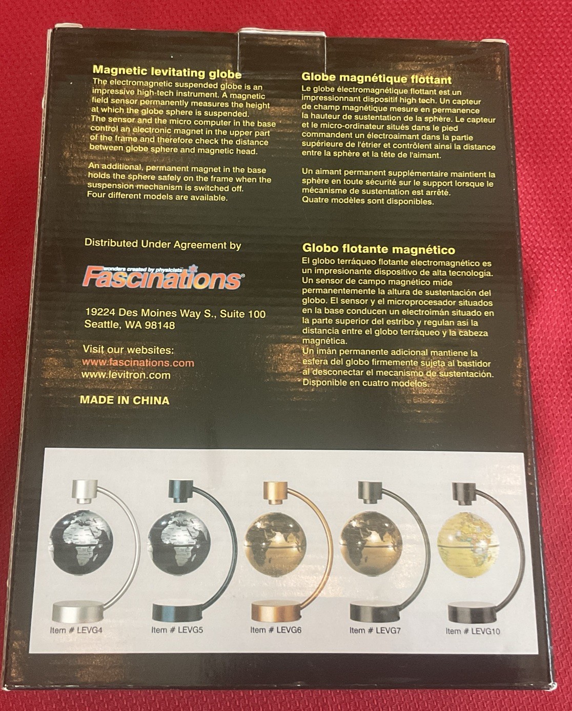 NIP FASCINATIONS Stella Nova Series Magnetic Levitating Globe Computer Control