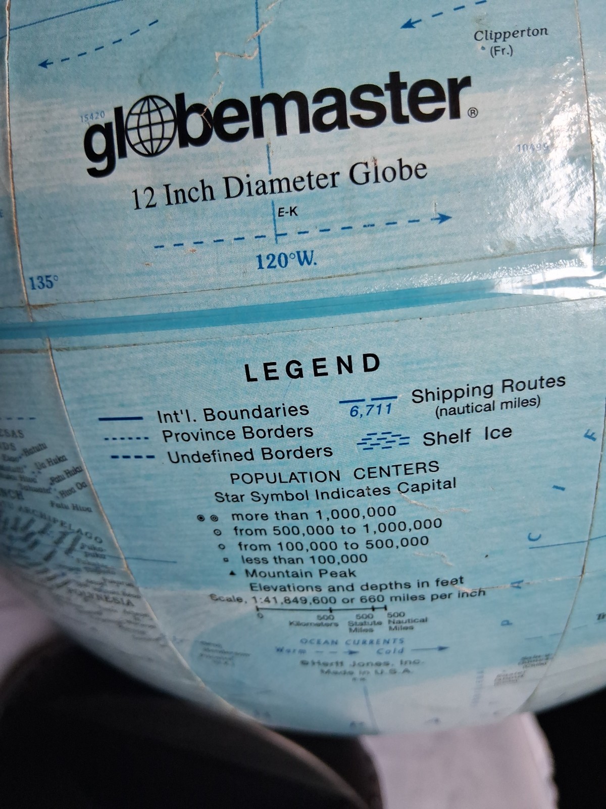 GlobeMaster 12" Tabletop Rotating Multicolor World Globe *see aging As Is*
