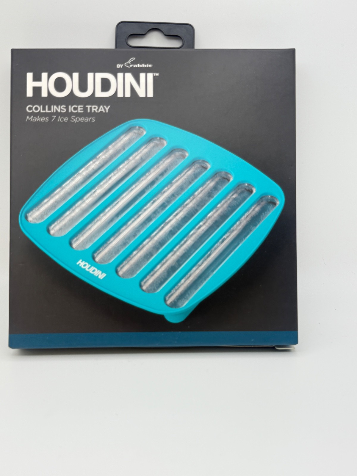 Houdini Blue Silicone Collins Ice Tray, 7 Ice Spears