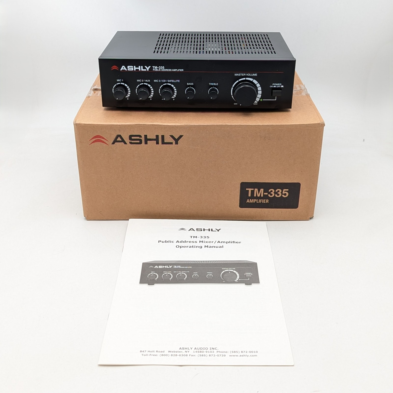 Ashly TM-335 Public Access Mixer Amplifier 3 Channel Bluetooth | Black
