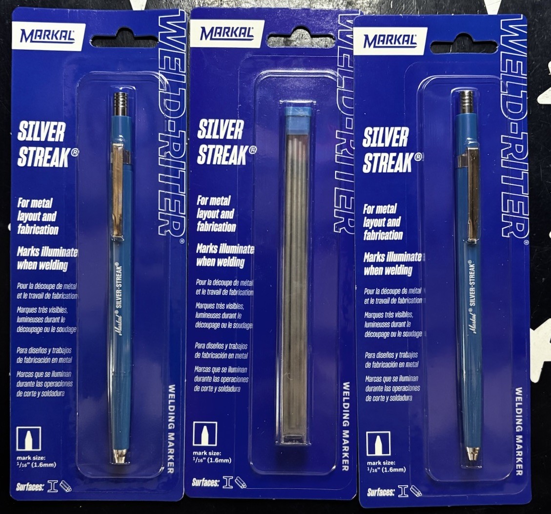 2+1 Markal 96006 Silver-Streak Metal Welding Marker   2 Pens & 1 Refill 96007