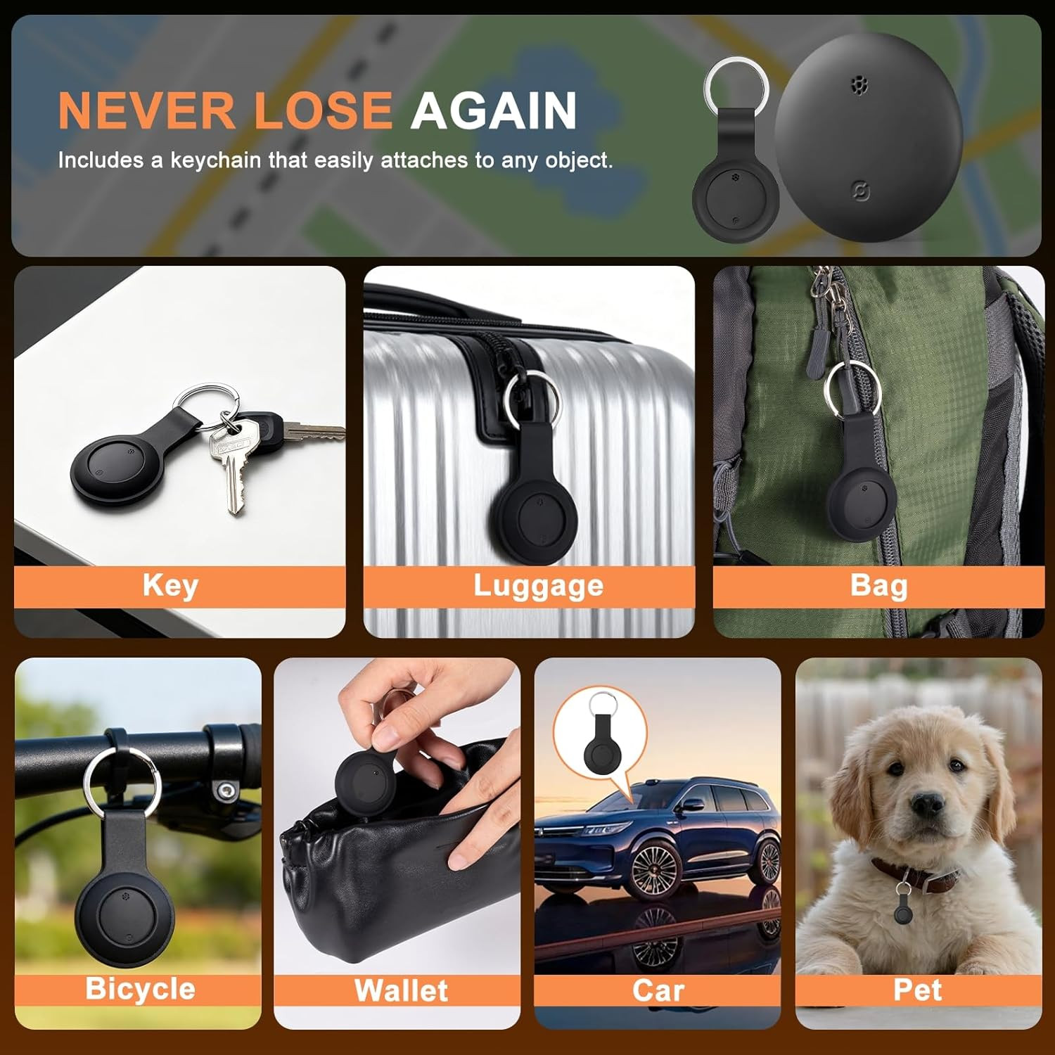 Air Tracker Tag-1 Pack Works with Apple Find My (Ios Only), Bluetooth Tracker Ta