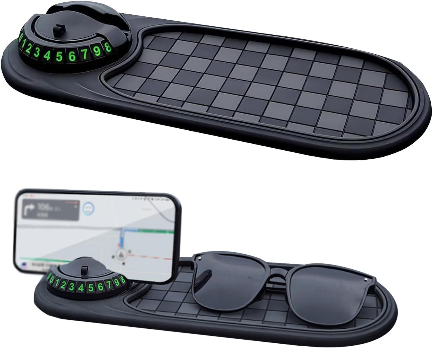 Car Universal Anti-Slip Phone Holder Dashboard Mat – Black