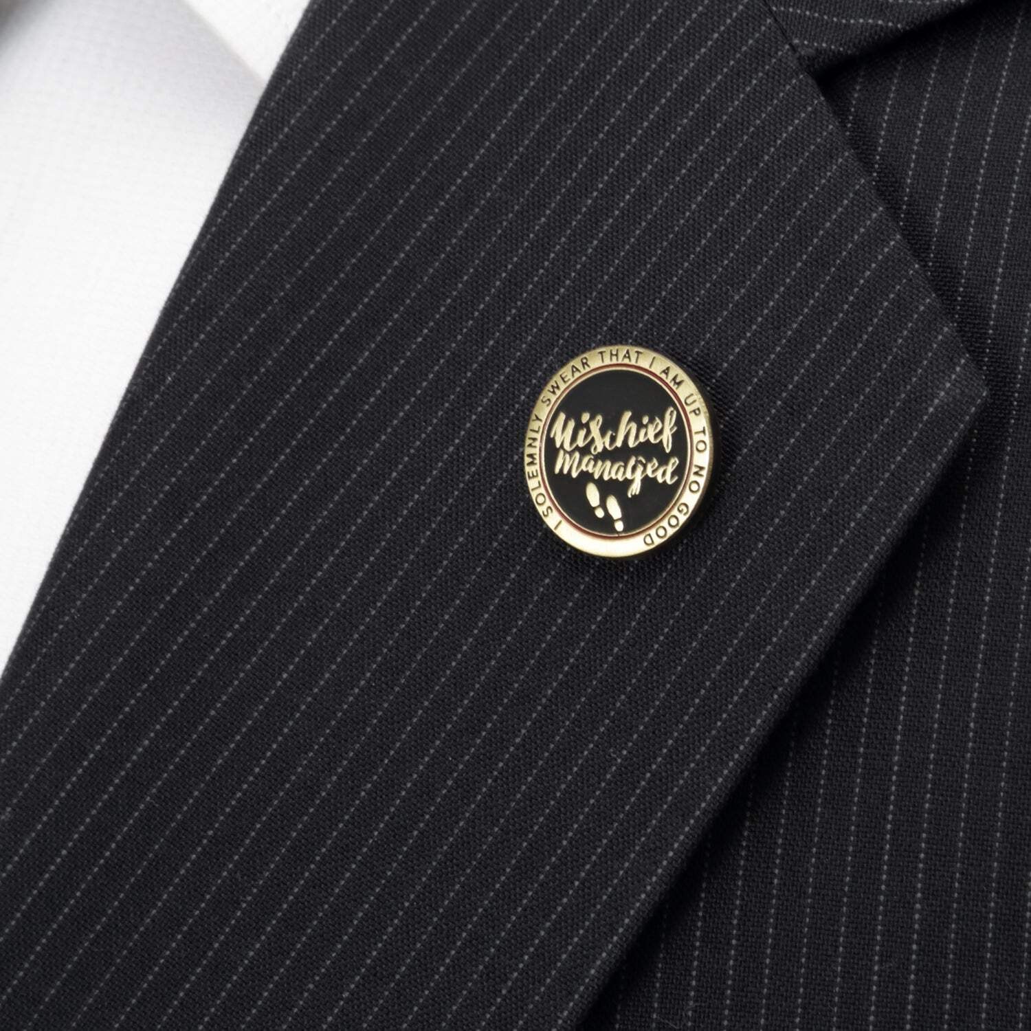 Harry Potter Mischief Managed Gold Lapel Pin