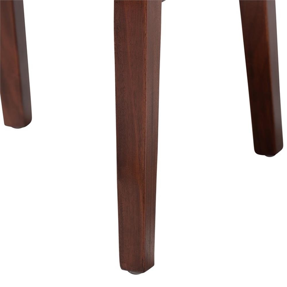 Bowery Hill Bohemian Light Honey Rattan and Dark Brown Wood Dining Chair