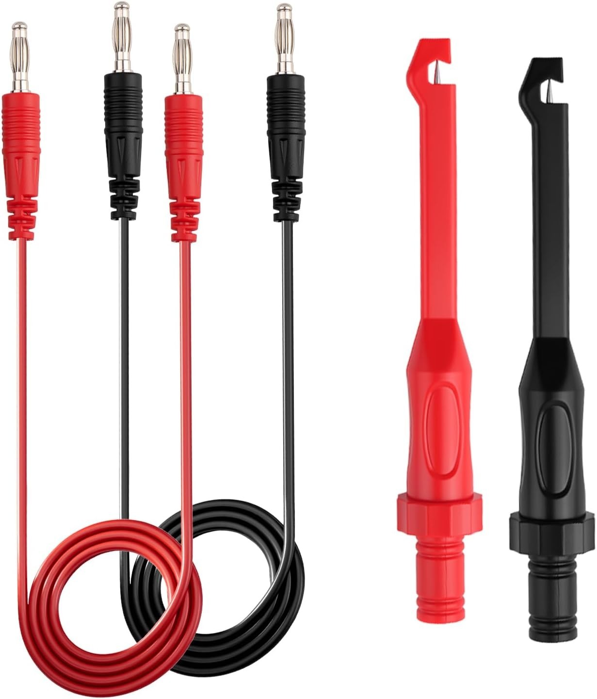 2PCS Multimeter Test Lead Back Probe Kit Wire Piercing 4mm Banana Plug