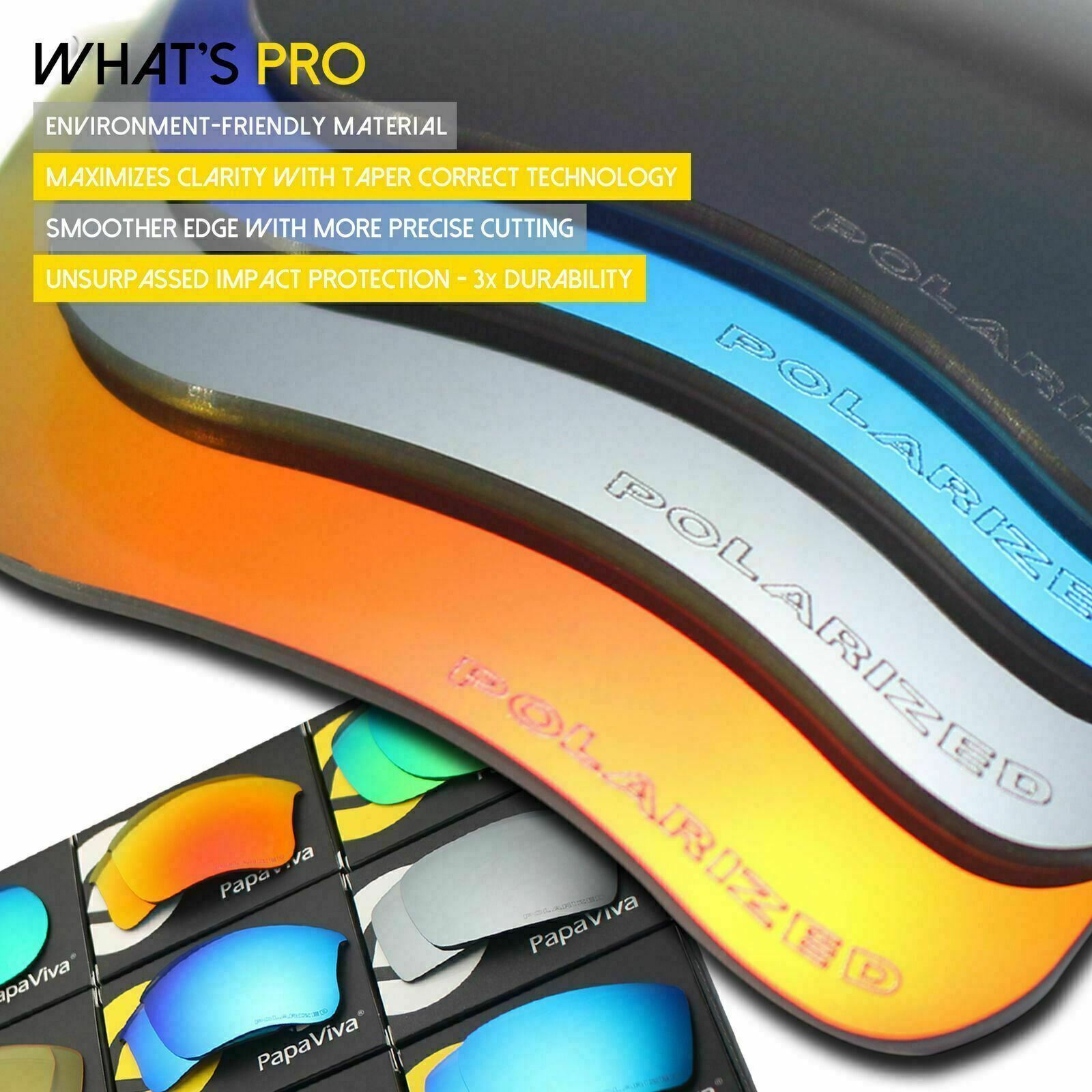 PapaViva Polarized Replacement Lenses For-Oakley Flak Jacket Multi-Options