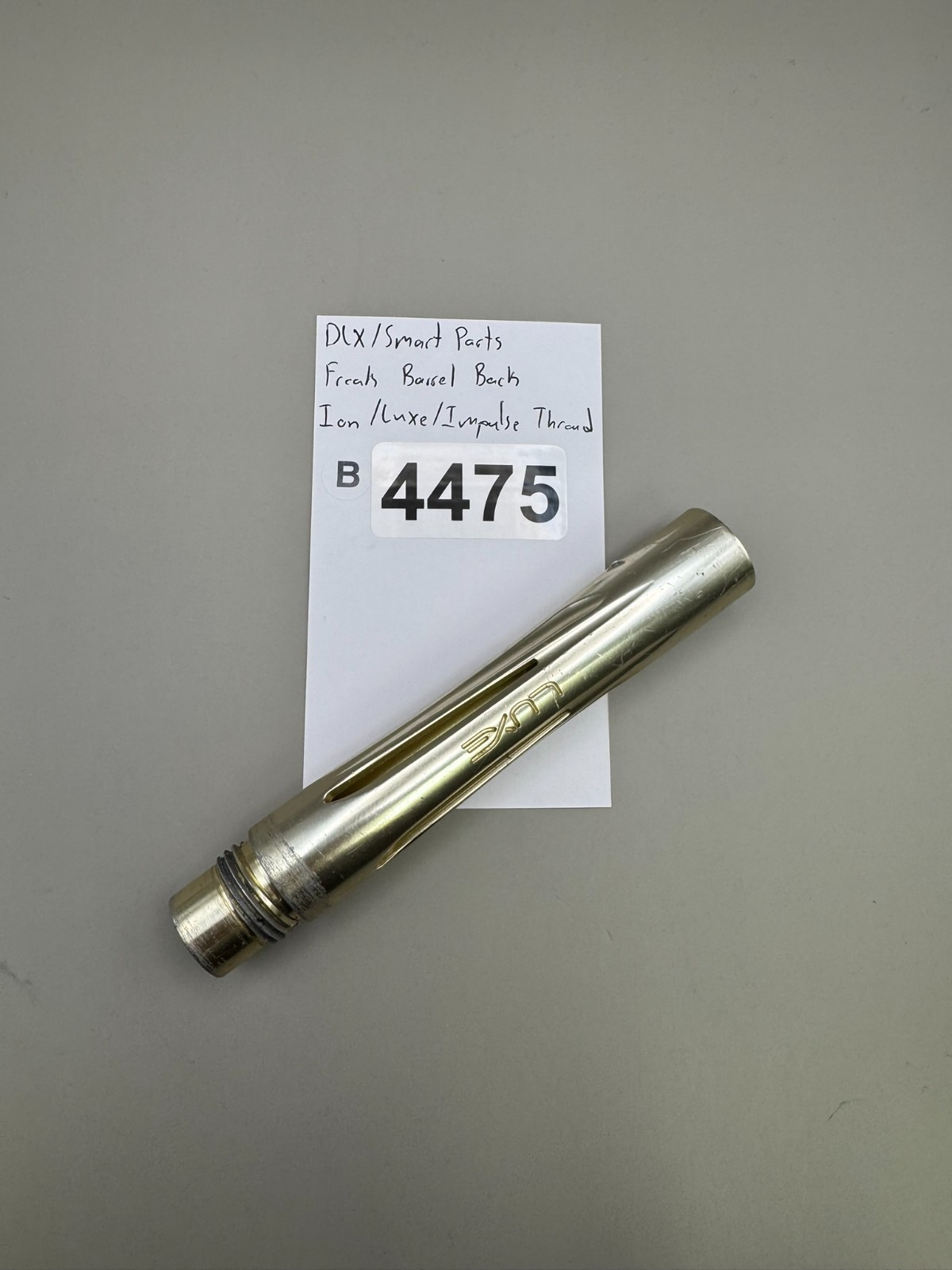 DLX/Smart Parts Freak Paintball Barrel Back Luxe/Ion/Impulse Thread-Silver